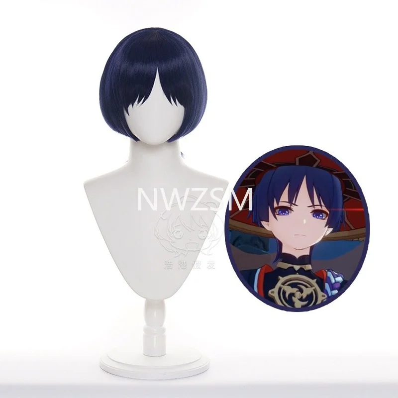 Game Genshin Impact Fatui Scaramucci Skirmish Cosplay Wig Cosplay Short Blue Heat Resistant Hair Wigs Halloween Play Wig
Game Genshin Impact Fatui Scaramucci Skirmish Cosplay Wig Cosplay Short Blue Heat Resistant Hair Wigs Halloween Play Wig