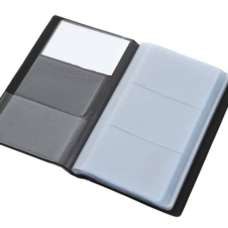 1pc Leather Card Holder Business Display ID Bank Credit Bag Korea 240 Bits Large Capacity Case Organizer | Канцтовары для офиса и
