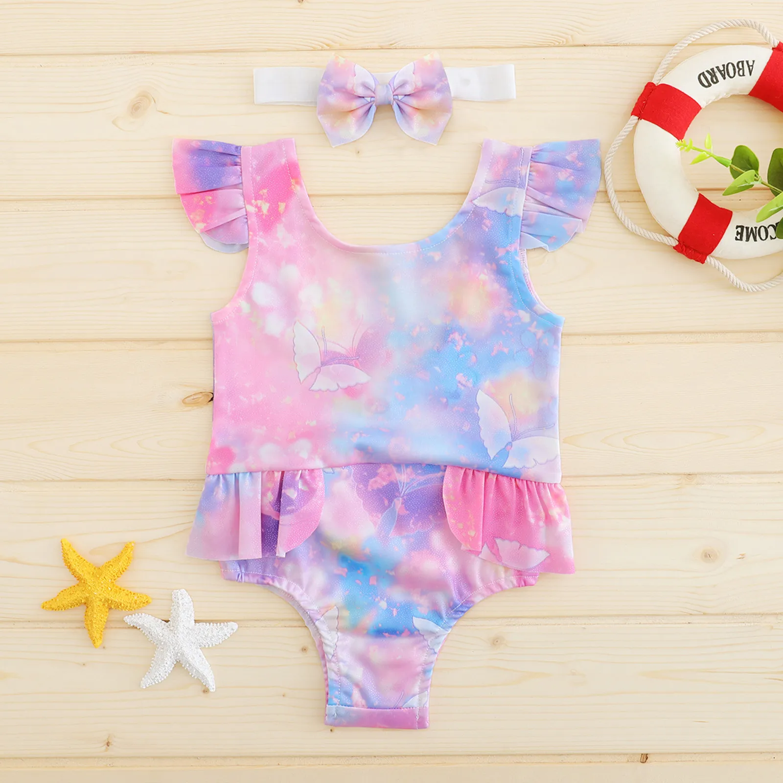 TELOTUNY Swimwear Toddler Baby Girls One Piece Rainbow Butterfly Printed Ruffles Swimsuit Bikini With Headband Bathing Suit
TELOTUNY Swimwear Toddler Baby Girls One Piece Rainbow Butterfly Printed Ruffles Swimsuit Bikini With Headband Bathing Suit