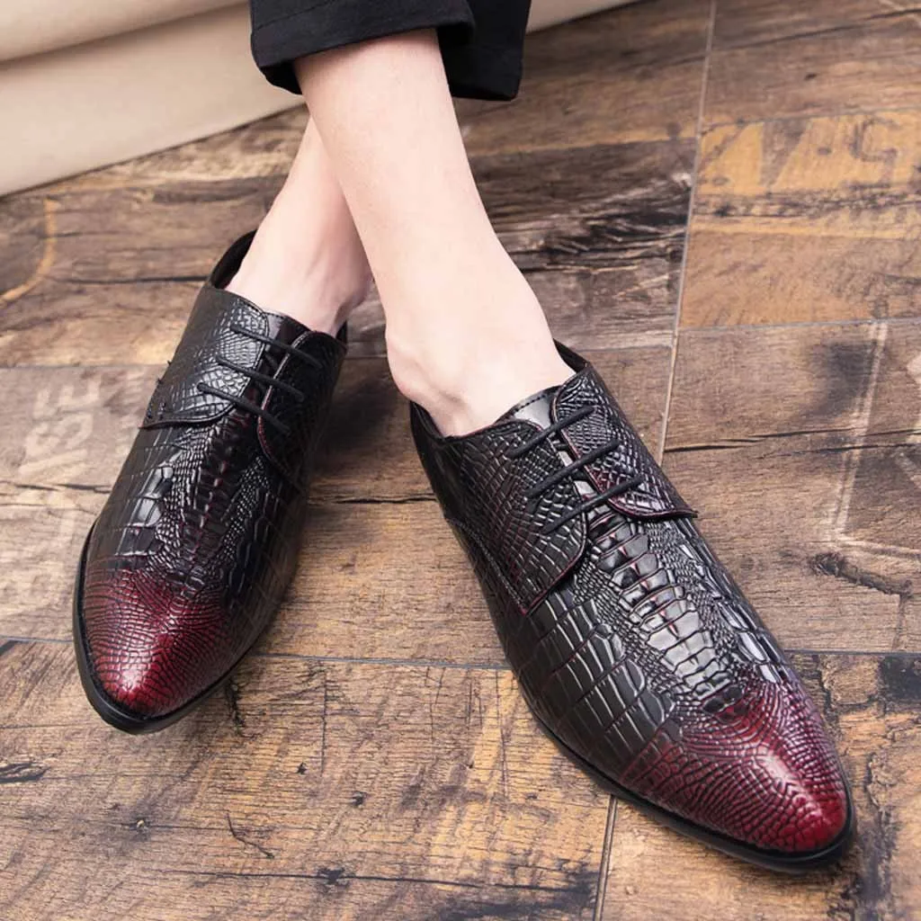 Brand Men Business Dress Shoes Leather Formal Shoes Fashion Crocodile Pattern Shoes Luxury Men Oxfords Wedding Lace Up Shoes 7.2
Brand Men Business Dress Shoes Leather Formal Shoes Fashion Crocodile Pattern Shoes Luxury Men Oxfords Wedding Lace Up Shoes 7.2