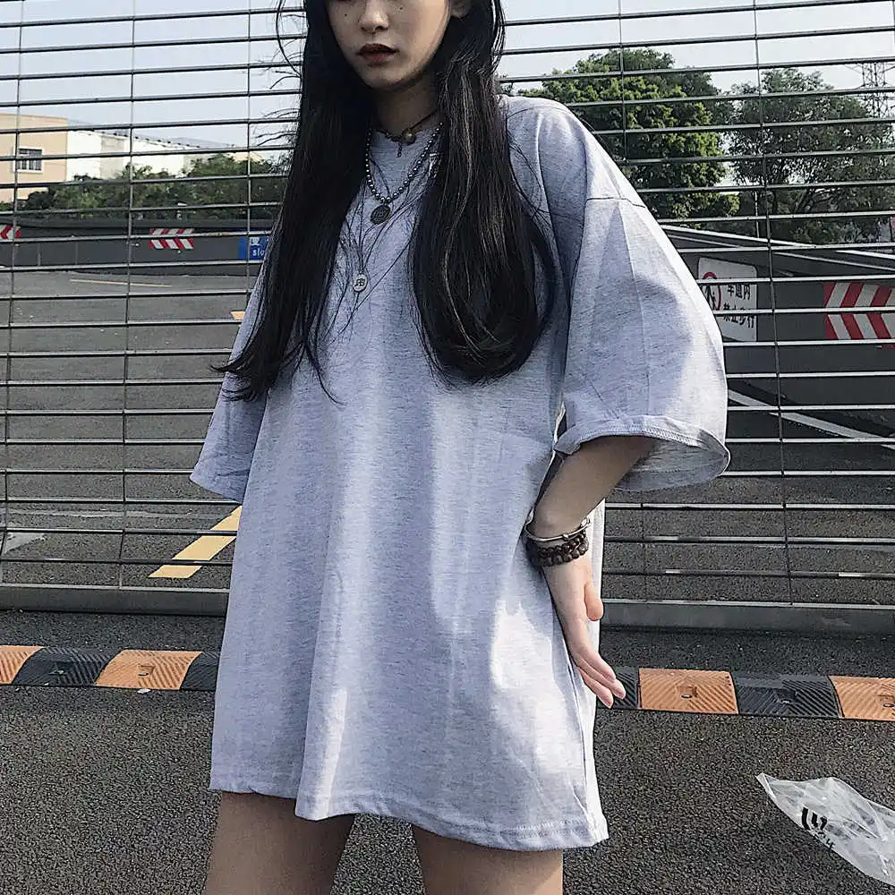 Summer Internet Celebrity Ins Same Harajuku BF Style Couple Pure Color All-Matching round Neck Loose White Short Sleeve T-shirt
Summer Internet Celebrity Ins Same Harajuku BF Style Couple Pure Color All-Matching round Neck Loose White Short Sleeve T-shirt