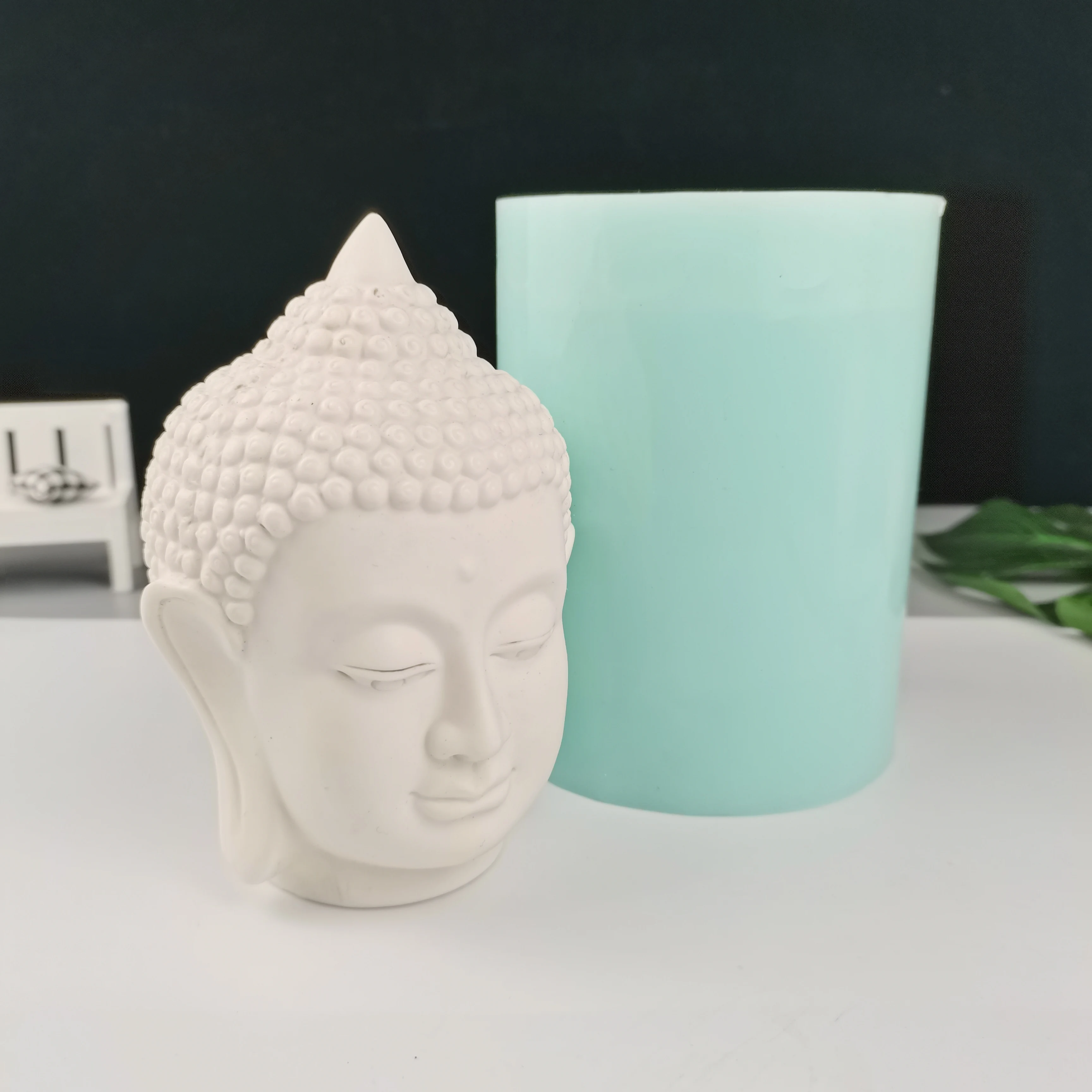 Гипсовая силиконовая 3D форма в виде головы Будды гипсовая декоративная статуя