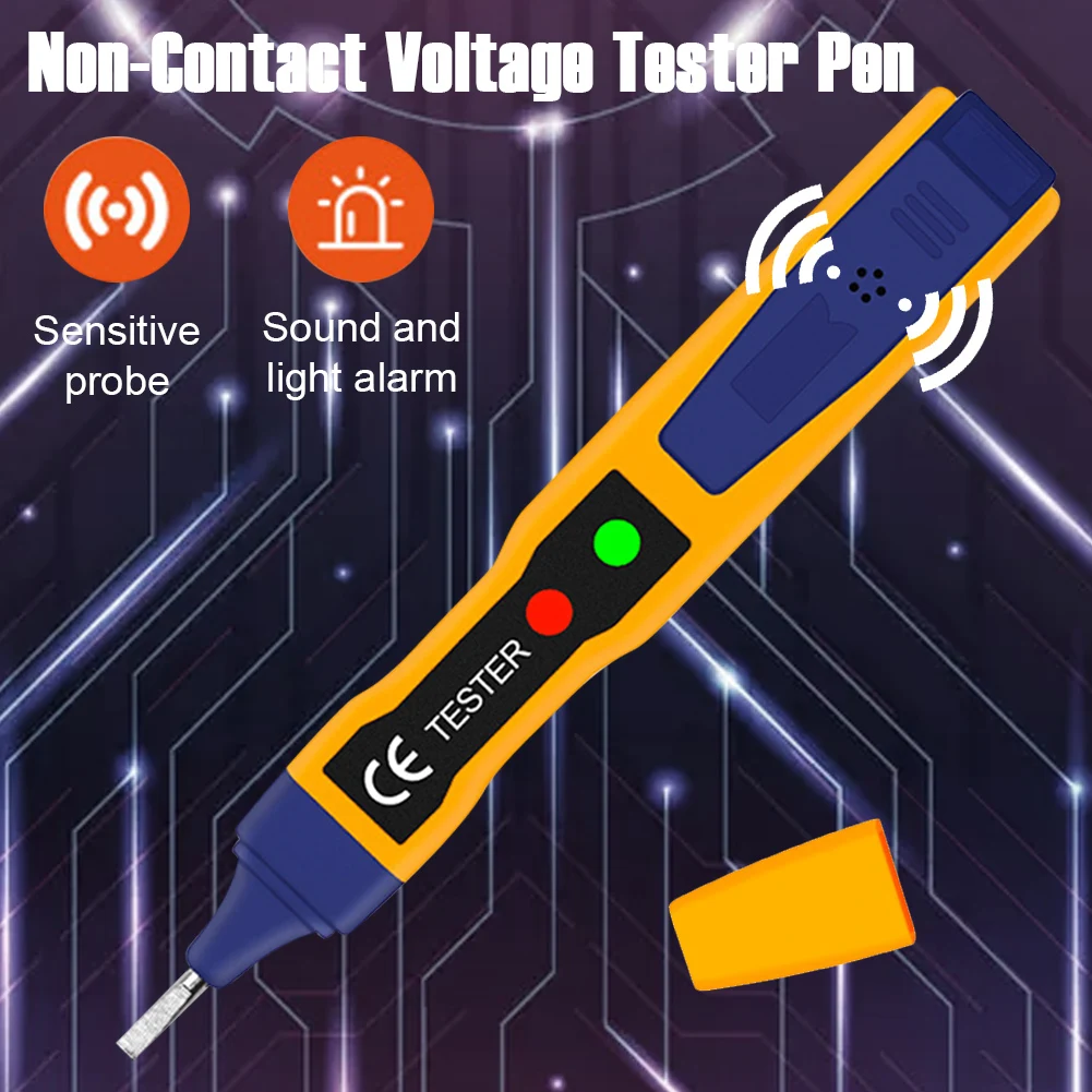 Electric indicator Non-Contact Voltage Tester Pen with Light Buzzer Alarm Adjustable Sensitivity for Live Null Wire Judgment
Electric indicator Non-Contact Voltage Tester Pen with Light Buzzer Alarm Adjustable Sensitivity for Live Null Wire Judgment