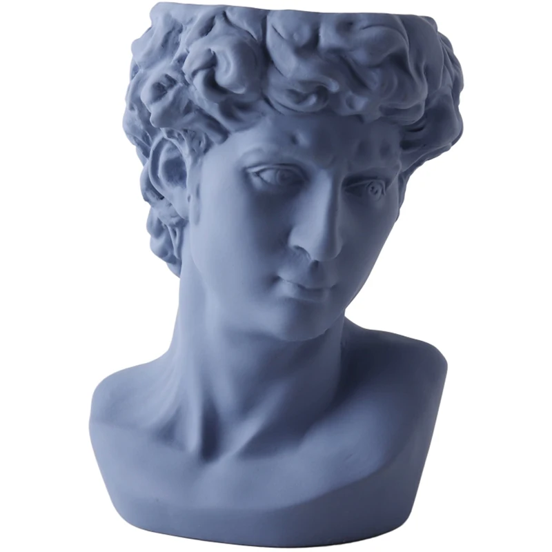 European Ceramic Art Portrait David Sculpture Succulent Green Dill Head Ceramic Flower Pot Half Body Vases Flowers Home Decor
European Ceramic Art Portrait David Sculpture Succulent Green Dill Head Ceramic Flower Pot Half Body Vases Flowers Home Decor