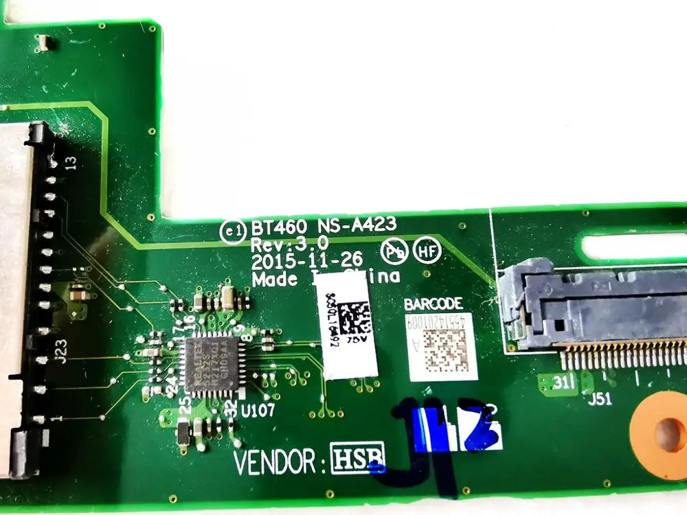 Оригинальная аудиоплата для Lenovo T460S BT460 NS A423 REV 3 0 проверенная хорошая бесплатная