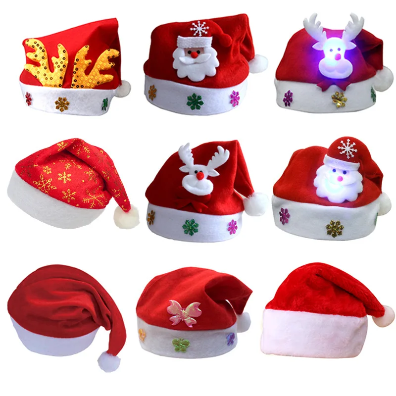 Merry Christmas Hat Light Up LED New Year Navidad Cap Snowman ElK Santa Claus Hats for Kids Children Adult Xmas Gift Decoration
Merry Christmas Hat Light Up LED New Year Navidad Cap Snowman ElK Santa Claus Hats for Kids Children Adult Xmas Gift Decoration