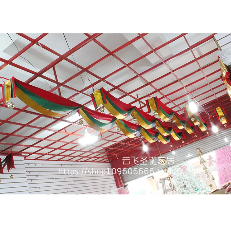 Christmas decorations ribbon wavy flag Christmas wave mall holiday shop decoration hanging hanging
Christmas decorations ribbon wavy flag Christmas wave mall holiday shop decoration hanging hanging