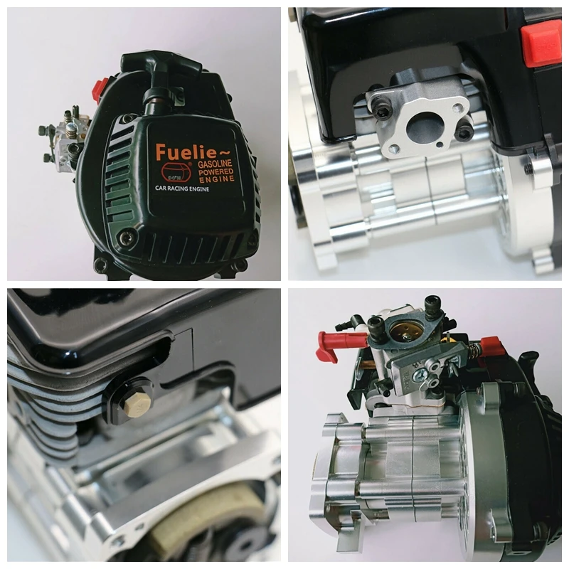 Двухтактный 4 болтовой двигатель 38CC с чехлом цилиндра CNC для 1/5 HPI Rovan KM BAJA Losi 5ive T FG