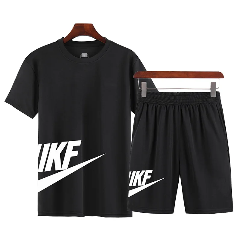 New Brand 2 Piece Sets Sportswear Men's Tracksuit T-shirts Shorts Set Two Piece Suit Beach Men's Short Sets Summer Clothing