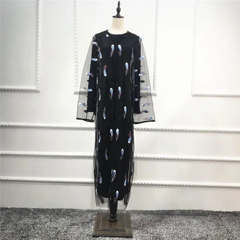 Middle East Turkey Indian Clothing Prayer Clothes Casual Feather Embroidery Mid-length Muslim Islamic Dubai Women Cardigan Robe
Middle East Turkey Indian Clothing Prayer Clothes Casual Feather Embroidery Mid-length Muslim Islamic Dubai Women Cardigan Robe