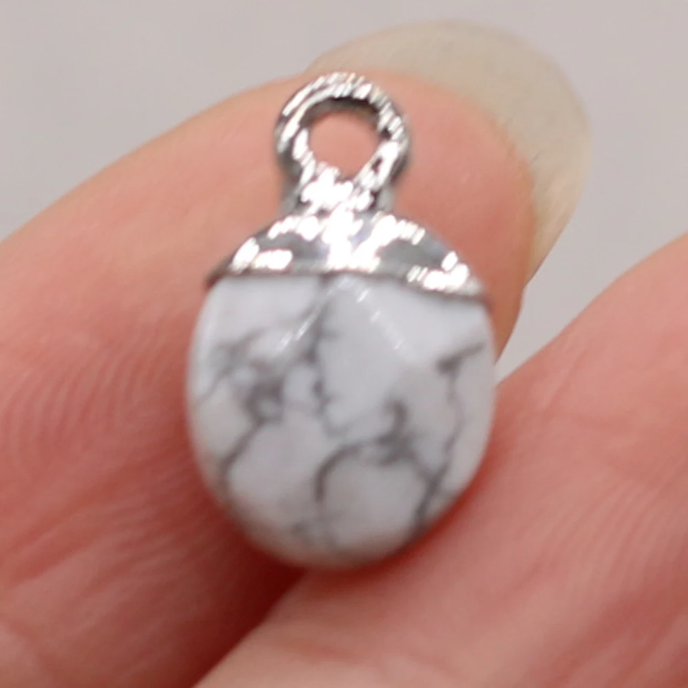 2Pcs Fashion Flat Round Pendant Natural Faceted Stone White Turquoise Charms for Jewelry Making DIY Earring Necklace Accessories
2Pcs Fashion Flat Round Pendant Natural Faceted Stone White Turquoise Charms for Jewelry Making DIY Earring Necklace Accessories