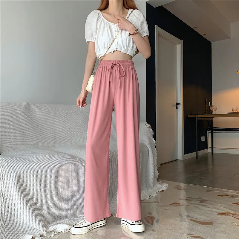 Women's Wide-Leg High Waist Drooping Spring/Summer 2021 New Slimming Versatile Loose Straight Mop Casual Pants
Women's Wide-Leg High Waist Drooping Spring/Summer 2021 New Slimming Versatile Loose Straight Mop Casual Pants