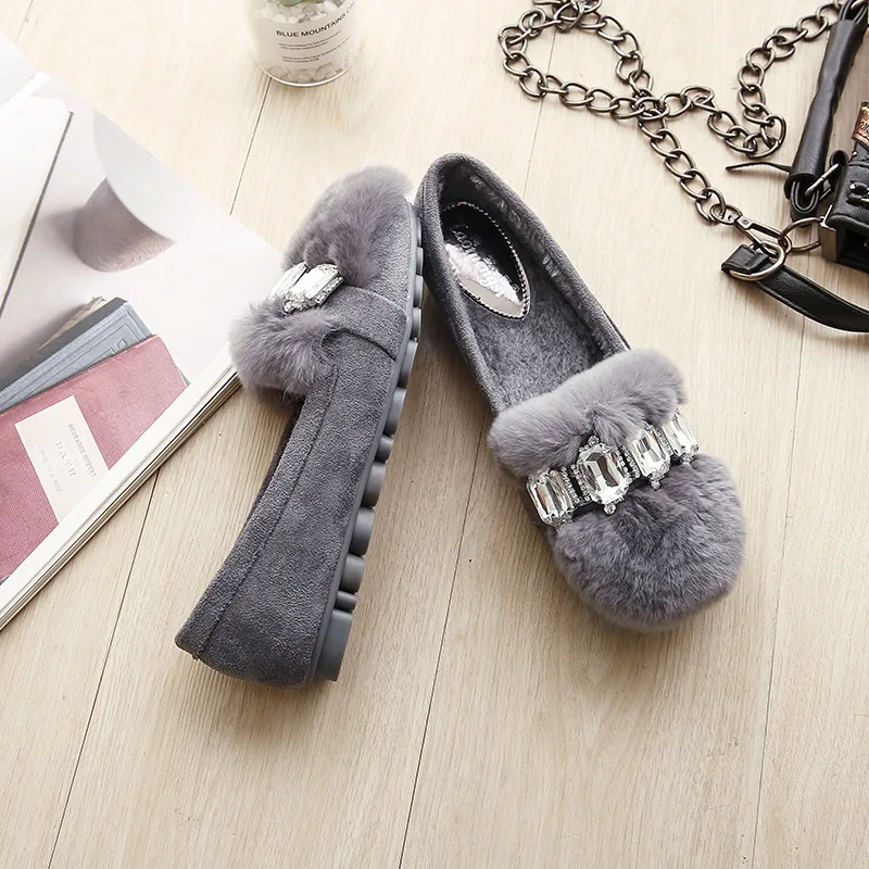 Diamond Casual Warm Cotton Shoes 2021 New Round Head Single Shoes Women's Autumn and Winter Soft Sole Simple Rabbit Plush Shoes
Diamond Casual Warm Cotton Shoes 2021 New Round Head Single Shoes Women's Autumn and Winter Soft Sole Simple Rabbit Plush Shoes