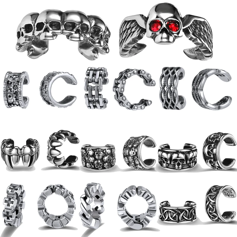 AOEDEJ Punk Skull Clip Earring for Men Women Stainless Steel Ear Clip On Punk Rock Fake Piercing Earring Helix Clip On Jewelry
AOEDEJ Punk Skull Clip Earring for Men Women Stainless Steel Ear Clip On Punk Rock Fake Piercing Earring Helix Clip On Jewelry