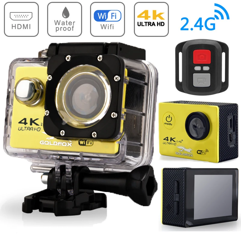 

H9R Action Camera Ultra HD 4K WiFi 2.0" 12MP 170D Underwater Go Waterproof Pro Sport Camera Mini Helmet Video Recording Camera