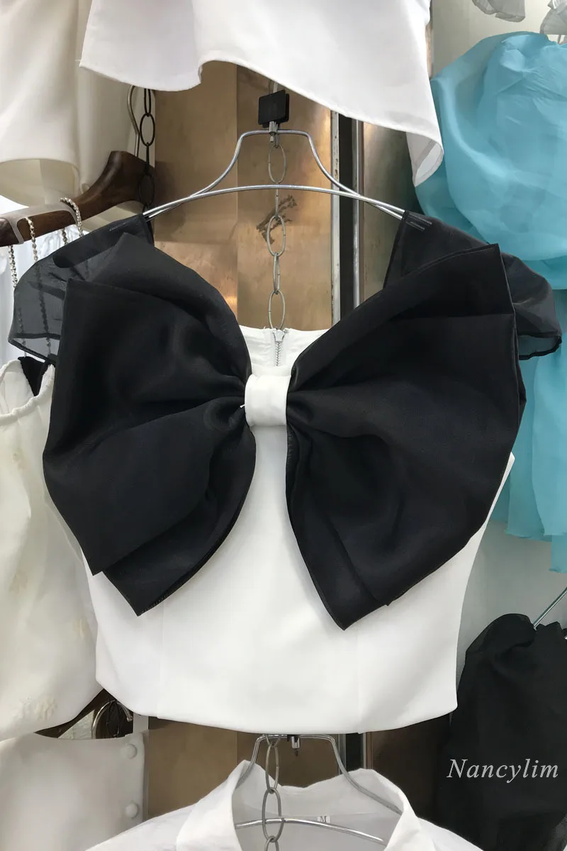 Sexy Bow Blouses Womens 2021 Summer New Design Contrast Color Bow Slim Fit Patchwork Slimming Sleeveless Chiffon Shirt Top
Sexy Bow Blouses Womens 2021 Summer New Design Contrast Color Bow Slim Fit Patchwork Slimming Sleeveless Chiffon Shirt Top