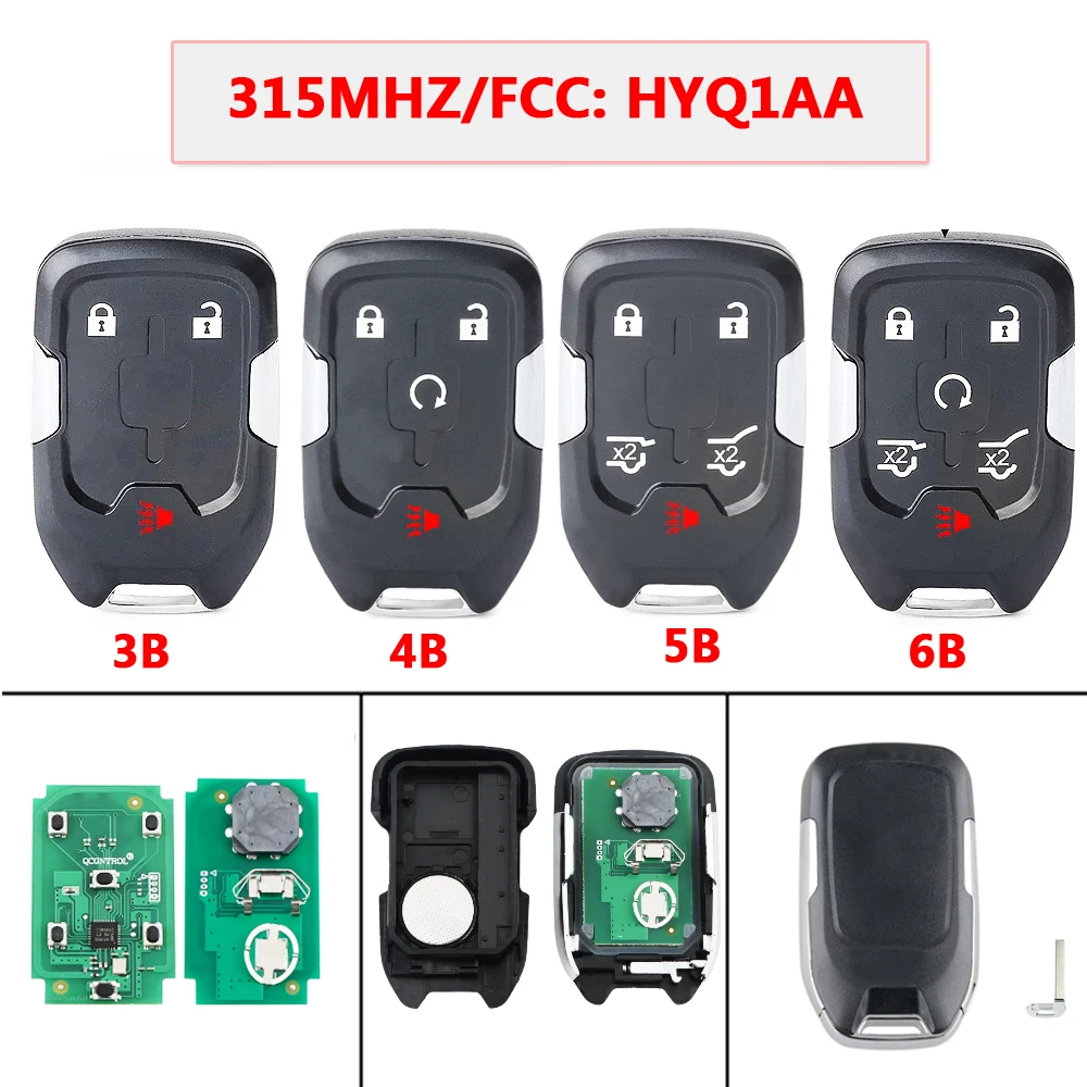 Пульт дистанционного управления XNRKEY для Chevrolet GMC FCC # HYQ1AA - 315 МГц, 3/ 4/ 5/ 6 кнопок
Пульт дистанционного управления XNRKEY для Chevrolet GMC FCC # HYQ1AA - 315 МГц, 3/ 4/ 5/ 6 кнопок