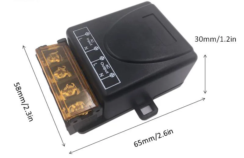 433MHz Wireless Universal Remote Control Switch AC220V 30A 1CH rf Relay Receiver and Transmitter for light/Exhaust System switch
433MHz Wireless Universal Remote Control Switch AC220V 30A 1CH rf Relay Receiver and Transmitter for light/Exhaust System switch
