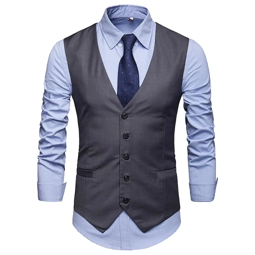 Men's Business Vests Solid Color Slim Single Breasted Jacket Casual Capable Suit Vest Autumn Male Clothing
Men's Business Vests Solid Color Slim Single Breasted Jacket Casual Capable Suit Vest Autumn Male Clothing