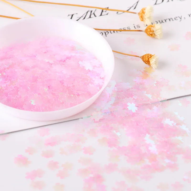 10g 5mm Ultra-Thin Cherry Blossom Glitter Sequins PET Paillettes DIY Crystal Clay Filler Wedding Sewing Lentejuelas Accessories
10g 5mm Ultra-Thin Cherry Blossom Glitter Sequins PET Paillettes DIY Crystal Clay Filler Wedding Sewing Lentejuelas Accessories