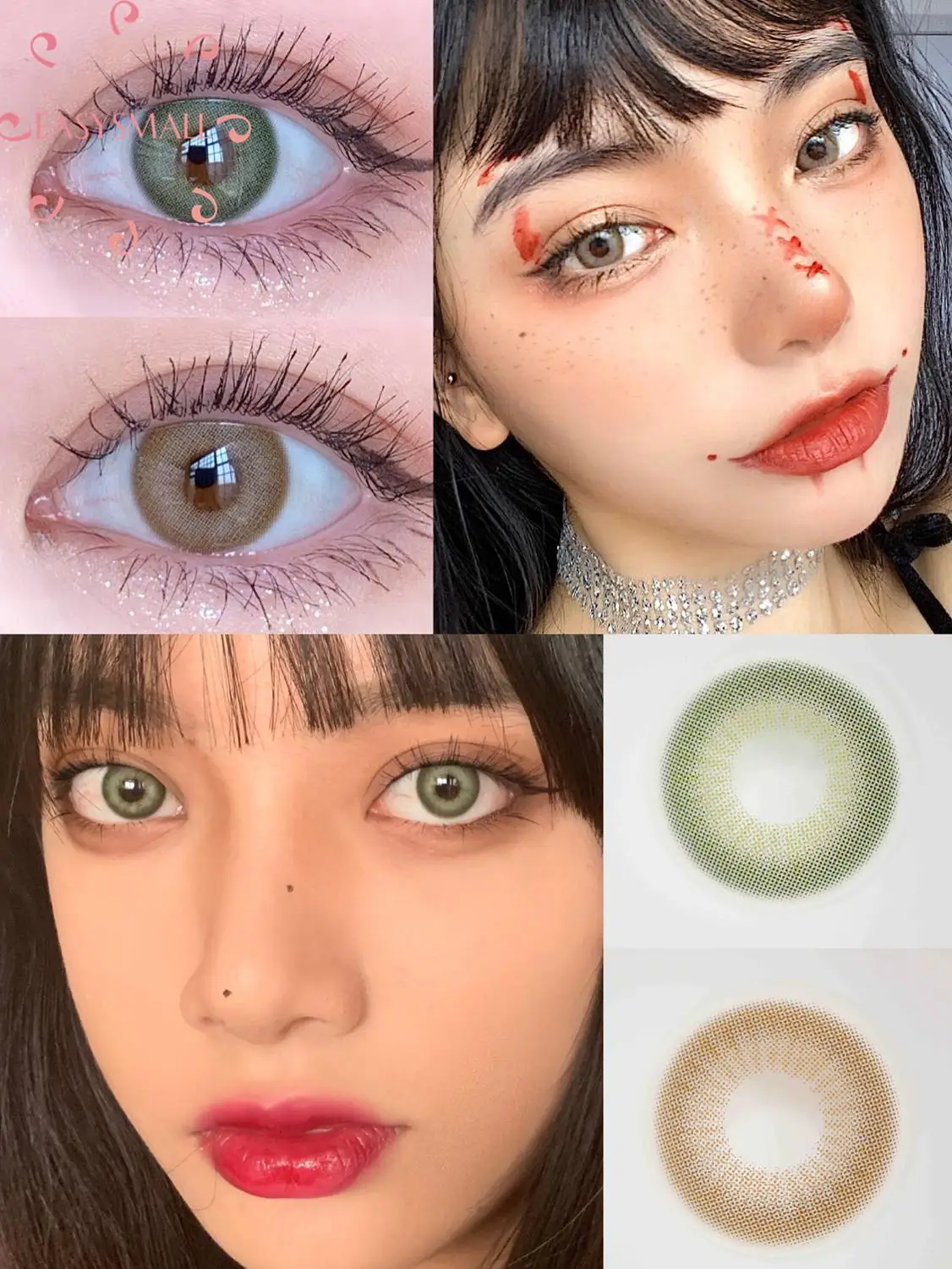 Easysmall Mari series green small Beautiful Pupil Contact Lenses Cosmetic Eyes Colored Degree myopia 2pcs/pair prescription
Easysmall Mari series green small Beautiful Pupil Contact Lenses Cosmetic Eyes Colored Degree myopia 2pcs/pair prescription