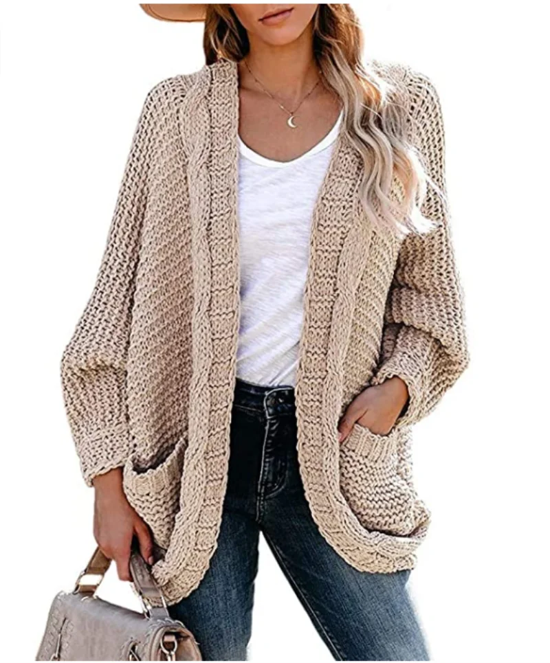 Cardigan Female Pocket Casual Knitwear Women's Vogue Clothing Long Sleeve Knitted Top Women's Sweater Cardigan
Cardigan Female Pocket Casual Knitwear Women's Vogue Clothing Long Sleeve Knitted Top Women's Sweater Cardigan