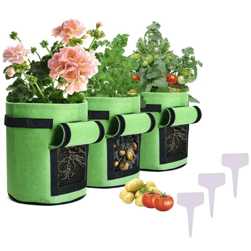 3 Packs Of Potato Planting Bags and 7-Gallon Planting Bags for Garden Indoor Vegetable Planting Bags Green
3 Packs Of Potato Planting Bags and 7-Gallon Planting Bags for Garden Indoor Vegetable Planting Bags Green