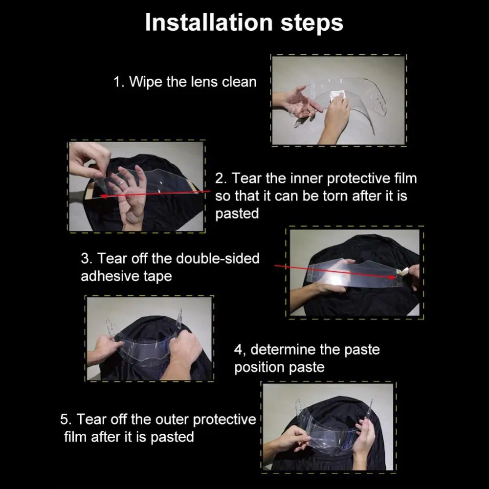 Universal Motorcycle Helmet Visor Motocross Goggles Lens Anti-fog Patch Film 
Universal Motorcycle Helmet Visor Motocross Goggles Lens Anti-fog Patch Film