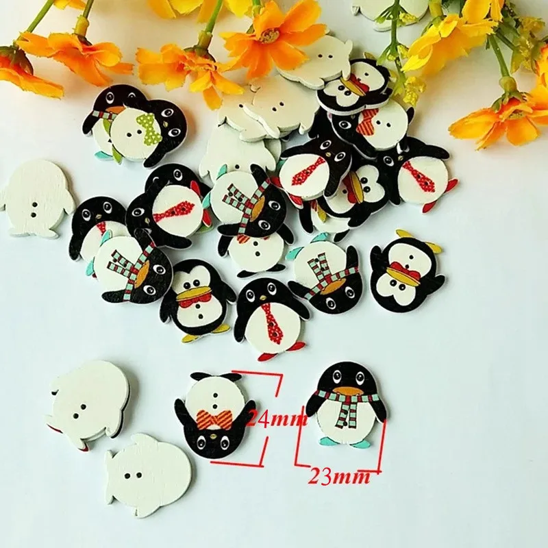 100Pcs 25x24mm Mixed Penguin Wooden Buttons Baby Fancy Cartoon Christmas Button Sewing Cardmaking Embellishments Wholesale
100Pcs 25x24mm Mixed Penguin Wooden Buttons Baby Fancy Cartoon Christmas Button Sewing Cardmaking Embellishments Wholesale