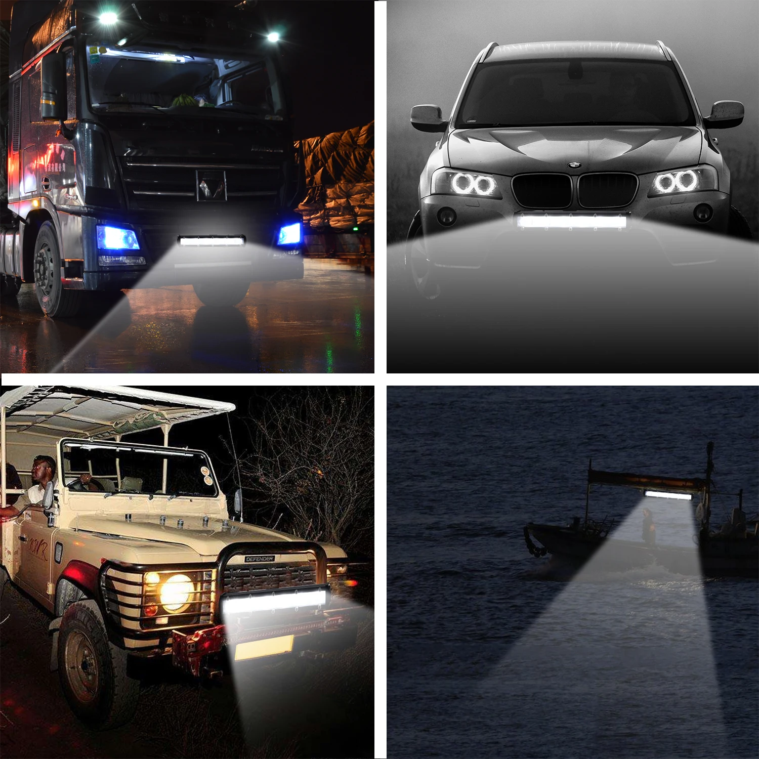 

8inch 60W Waterproof IP68 LED Work Light Bar For Offroad 4x4 4WD ATV SUV Spot Beam Driving Fog Lamp Lights car accessries