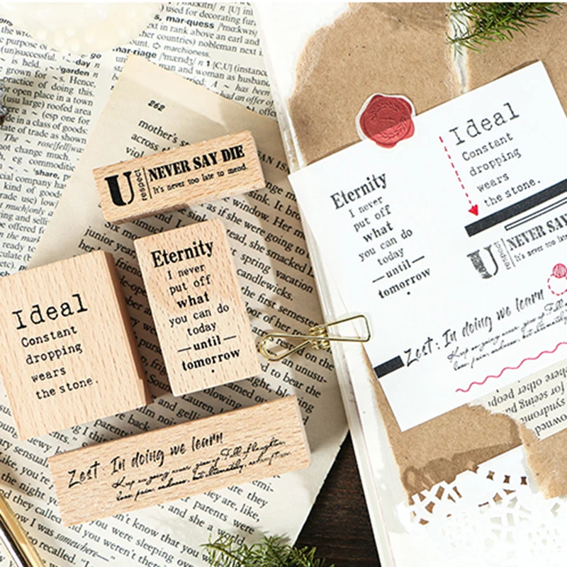 Vintage English short sentence series stamp DIY wooden rubber stamps for scrapbooking stationery scrapbooking standard stamp
Vintage English short sentence series stamp DIY wooden rubber stamps for scrapbooking stationery scrapbooking standard stamp