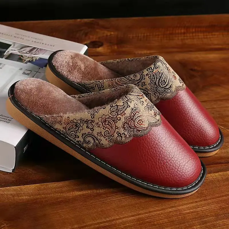 Winter Women's Leather Baotou Plush Cotton Slippers Non Slip Warm Home Cotton Slippers Multi Color Wooden Floor Cotton Slippers
Winter Women's Leather Baotou Plush Cotton Slippers Non Slip Warm Home Cotton Slippers Multi Color Wooden Floor Cotton Slippers