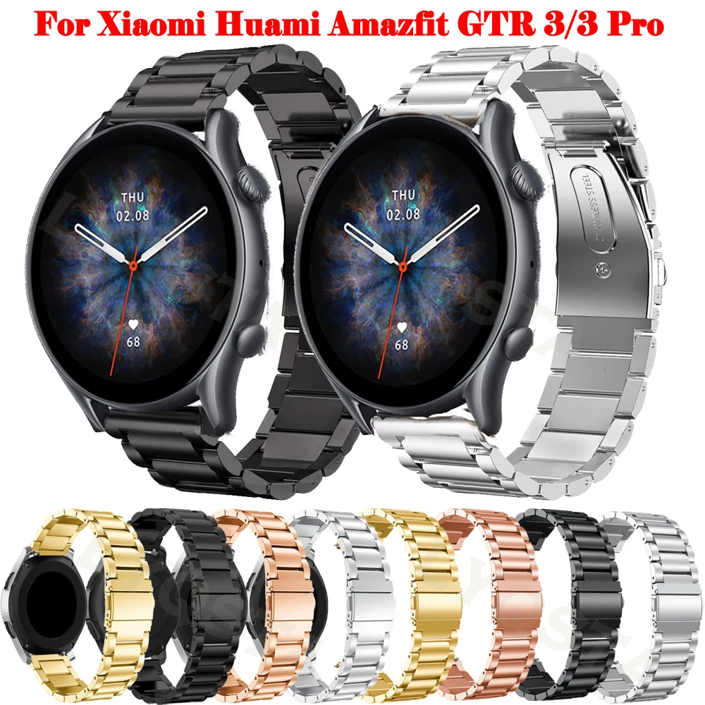 Metal Strap For Xiaomi Huami Amazfit GTR 3/3 Pro Stainless Steel Buckle Wriststrap For Amazfit GTR 47mm Watch Bracelet Watchband 
Metal Strap For Xiaomi Huami Amazfit GTR 3/3 Pro Stainless Steel Buckle Wriststrap For Amazfit GTR 47mm Watch Bracelet Watchband