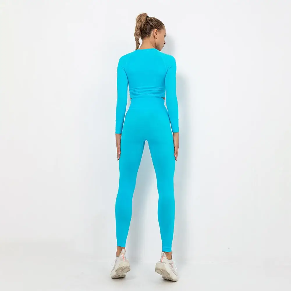 Seamless 2pcs/set Vital Women Sport Suit Yoga Set Gym Workout Clothes Long Sleeve Fitness Crop Top High Waist Energy Leggings
Seamless 2pcs/set Vital Women Sport Suit Yoga Set Gym Workout Clothes Long Sleeve Fitness Crop Top High Waist Energy Leggings