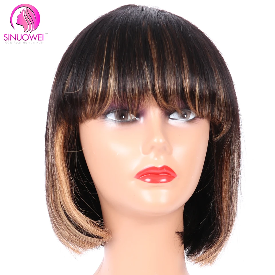 Mix Color Short Bob Human Hair Wigs 1B/ Red Purple Ginger Honey Blond Straight Human Hair Bob Wig With Bang Non-Lace Wigs
Mix Color Short Bob Human Hair Wigs 1B/ Red Purple Ginger Honey Blond Straight Human Hair Bob Wig With Bang Non-Lace Wigs