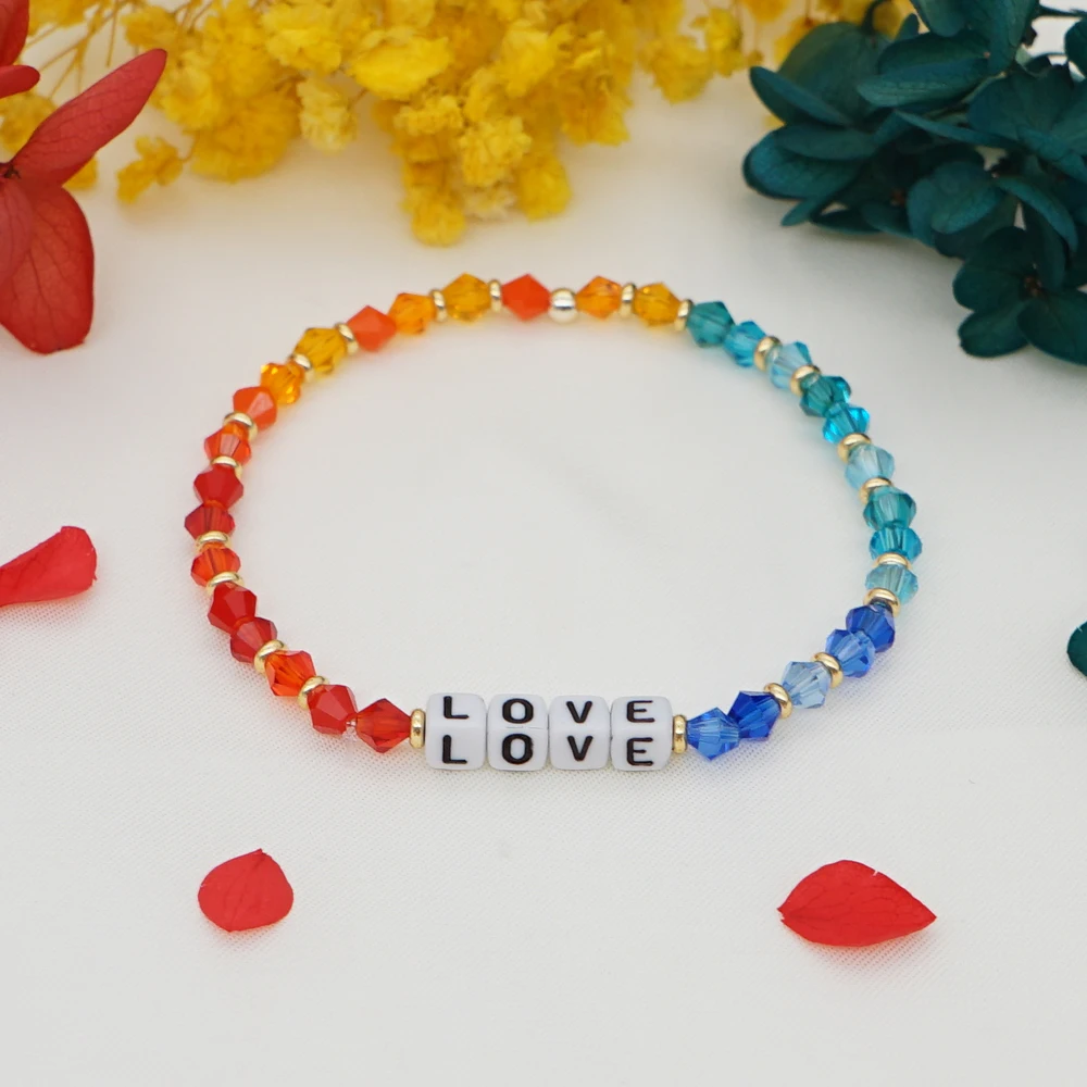 Shinus 2021 Crystal Beaded Bracelets Boho Summer Beach Rainbow Bracelet For Women Letter LOVE Pulseras Jewelry Accessories
Shinus 2021 Crystal Beaded Bracelets Boho Summer Beach Rainbow Bracelet For Women Letter LOVE Pulseras Jewelry Accessories