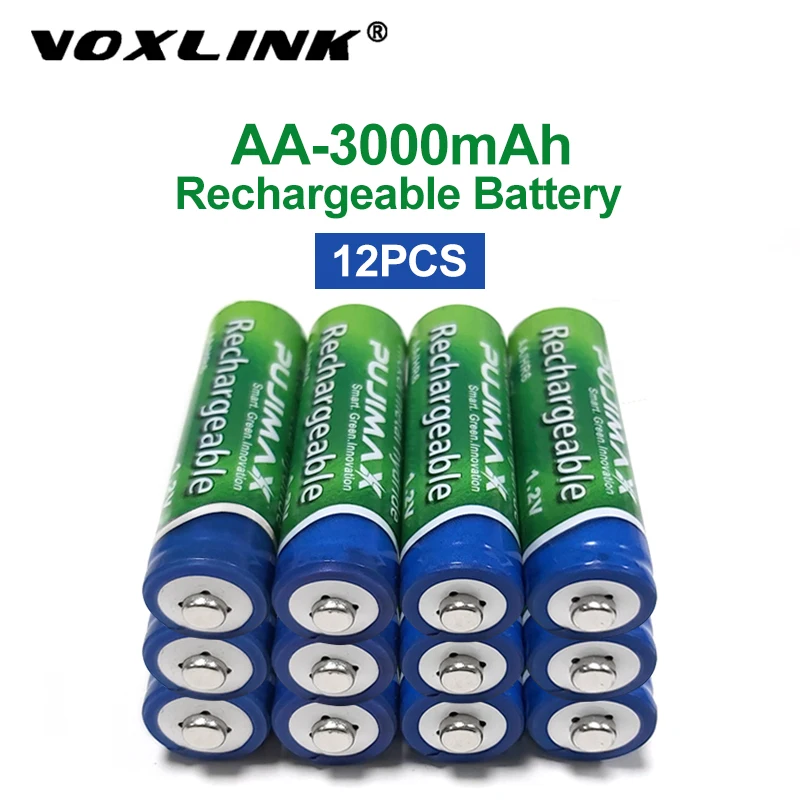 Аккумулятор VOXLINK 12 шт. AA 1 2 в 3000 мАч перезаряжаемый аккумулятор Предварительно
