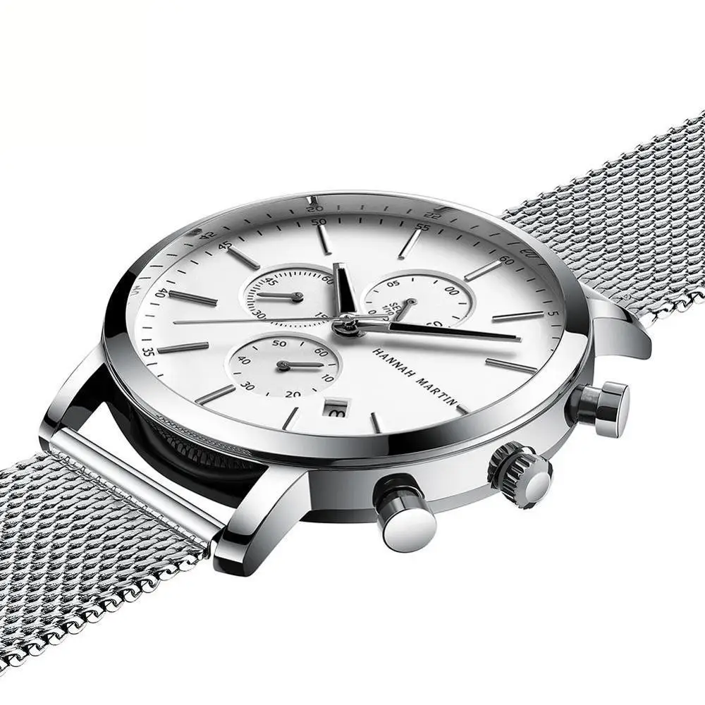 Hannah Martin Men Watch Multi-functional Date Waterproof Stainless Steel Quartz Wristwatch Male Clock relogio masculino 2020
Hannah Martin Men Watch Multi-functional Date Waterproof Stainless Steel Quartz Wristwatch Male Clock relogio masculino 2020
