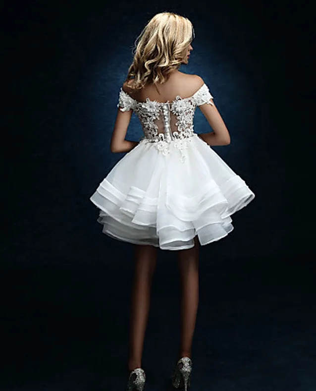 Asymmetrical Homecoming Dress Short White Sweet Lace Appliques Elegant Off Shoulder Tea Length Party Dress Vestido De Graduacion
Asymmetrical Homecoming Dress Short White Sweet Lace Appliques Elegant Off Shoulder Tea Length Party Dress Vestido De Graduacion