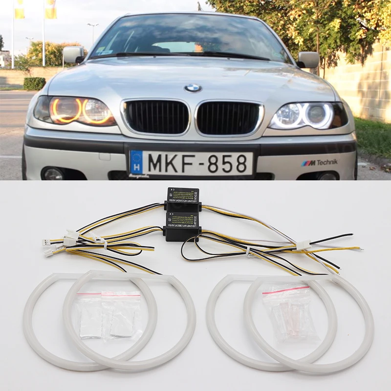 for BMW 3 series E46 sedan touring wagon coupe compact 1998-2005 Car styling Milk White light SMD LED Angel Eyes Halo ring Kit 
for BMW 3 series E46 sedan touring wagon coupe compact 1998-2005 Car styling Milk White light SMD LED Angel Eyes Halo ring Kit