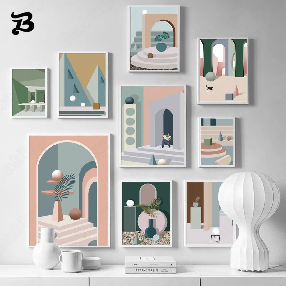 Canvas Painting Minimalist Geometry Building Leaves Wall Art Modern Abstract Wall Pictures for Living Room Home Wall Decoration
Canvas Painting Minimalist Geometry Building Leaves Wall Art Modern Abstract Wall Pictures for Living Room Home Wall Decoration