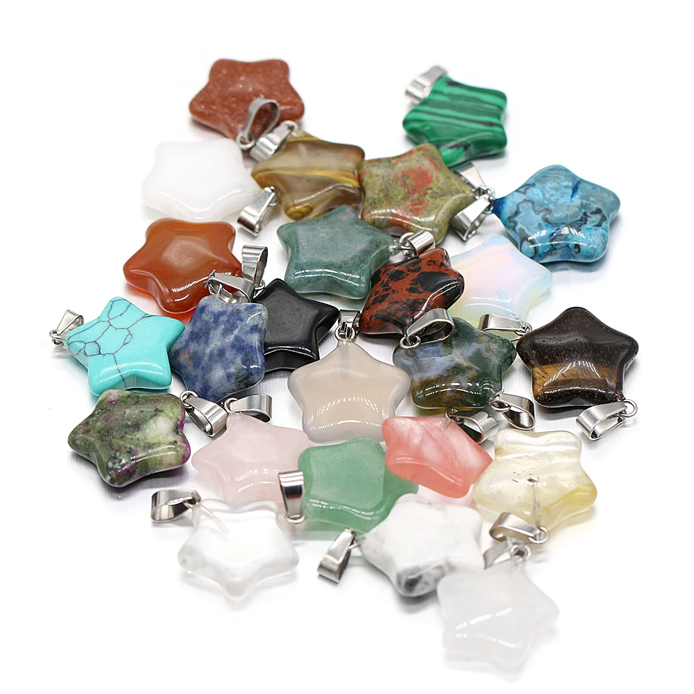 5PCS Natural Stone Charms Star Cute Fresh Opal Agate Rose Quartz Pendants For Jewelry Making Necklace Earrings Crafts Gifts 
5PCS Natural Stone Charms Star Cute Fresh Opal Agate Rose Quartz Pendants For Jewelry Making Necklace Earrings Crafts Gifts