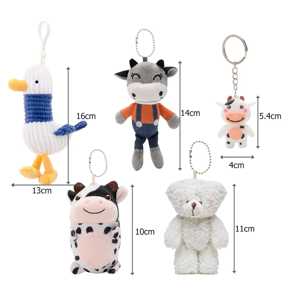 Cute Cartoon Keychain Plush Doll Cow Bear Key Chain Keyring Women Car Key Bag Holder Pendant Boy Girls Gifts 
Cute Cartoon Keychain Plush Doll Cow Bear Key Chain Keyring Women Car Key Bag Holder Pendant Boy Girls Gifts