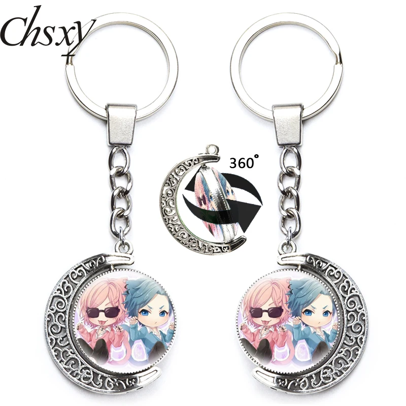 Anime Yarichin Bitch-bu Club Keychain Ayato Yuri YUI TAMURA 360 Degrees Rotated Moon Double Sided Glass Pendant Keyring Jewelry
Anime Yarichin Bitch-bu Club Keychain Ayato Yuri YUI TAMURA 360 Degrees Rotated Moon Double Sided Glass Pendant Keyring Jewelry
