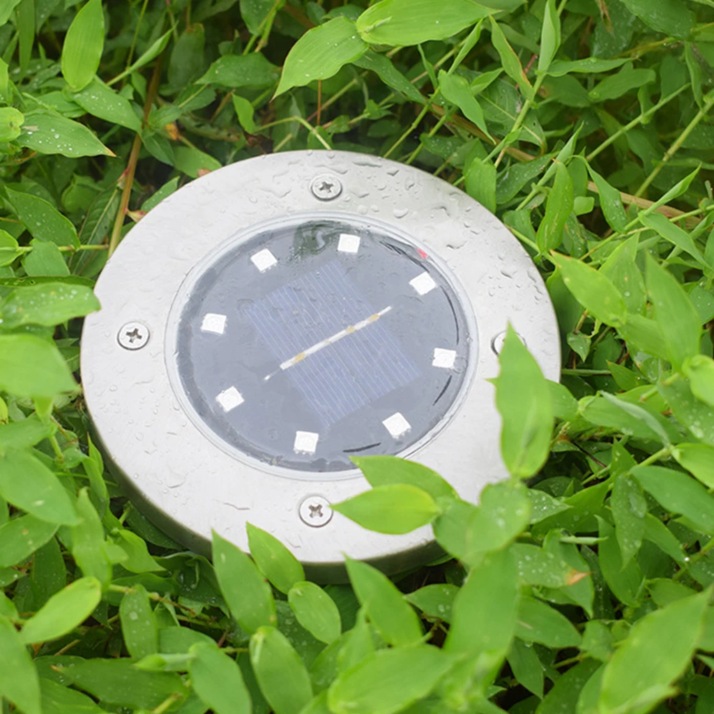 8 LEDs Solar Power Energy Ground Lamp Garden Light With Sensitive Sensor Waterproof Street Path 7 Colors | Лампы и освещение
