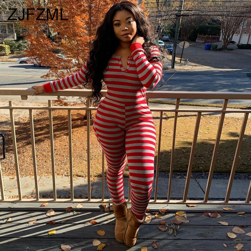 Striped Patchwork Rompers Womens Jumpsuit Autumn Elastic Hight Long Sleeve Fitness Bodysuit Streetwear Buttons Up Slim Overalls
Striped Patchwork Rompers Womens Jumpsuit Autumn Elastic Hight Long Sleeve Fitness Bodysuit Streetwear Buttons Up Slim Overalls