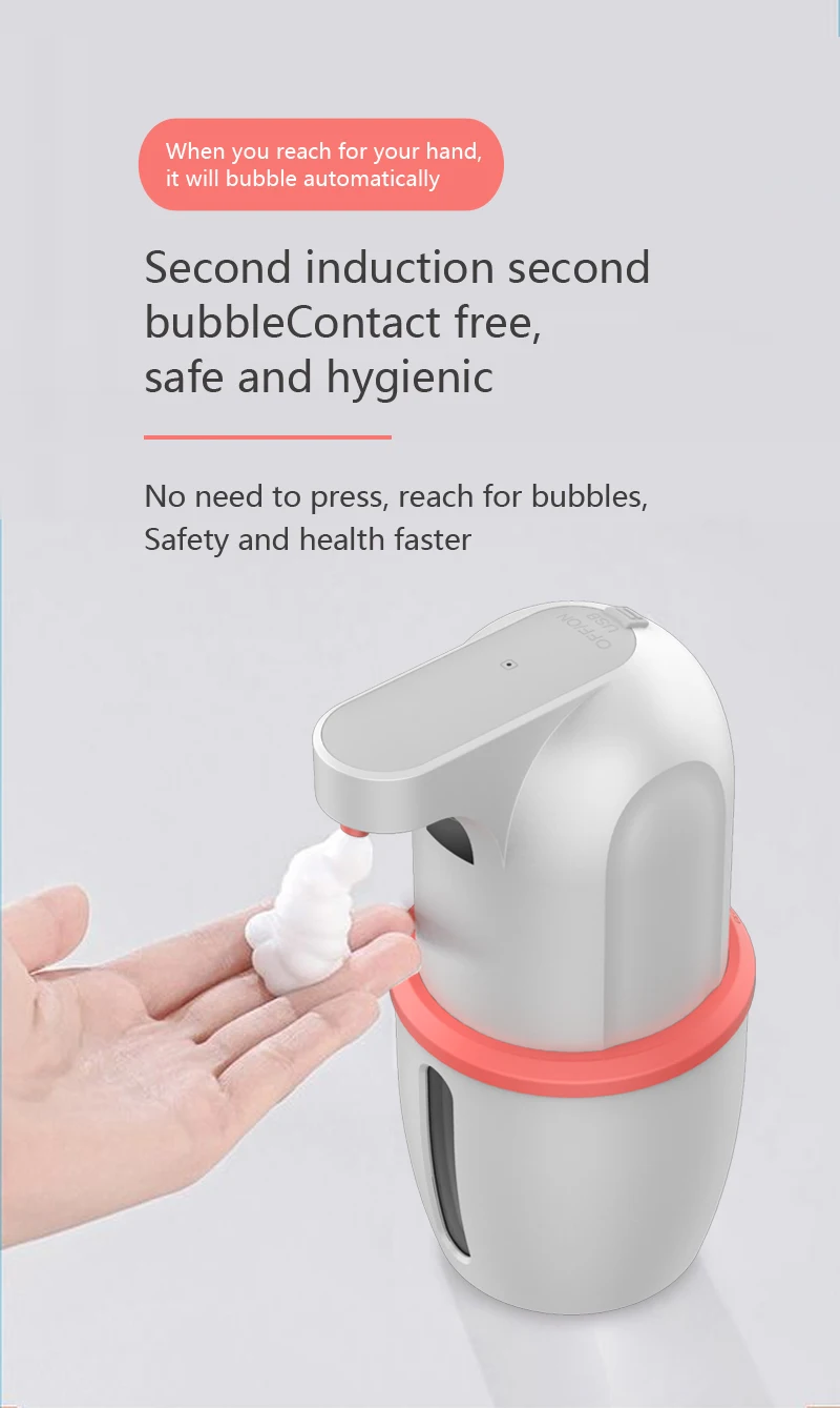 275ml Soap Dispenser Touchless Automatic Infrared Induction Smart Foam Soap Dispenser USB Charging Kitchen Bathroom Clean Tools
275ml Soap Dispenser Touchless Automatic Infrared Induction Smart Foam Soap Dispenser USB Charging Kitchen Bathroom Clean Tools