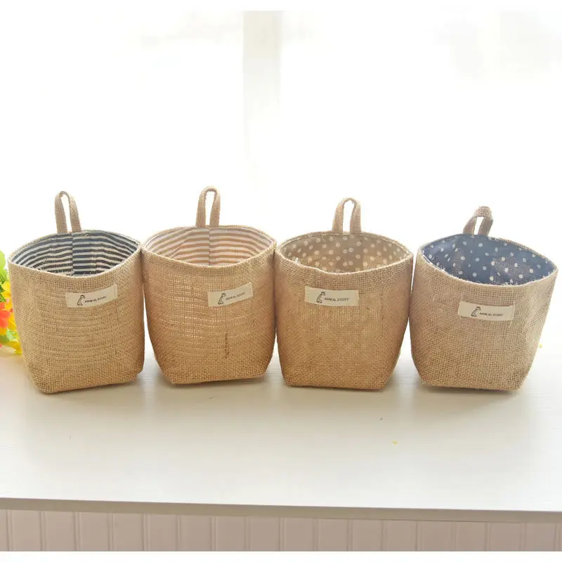 Mini Hanging Storage Bag Cotton Linen Small Storage Basket Collapsible Convenient Decor Bin Bag for Room Wall Door Closet
Mini Hanging Storage Bag Cotton Linen Small Storage Basket Collapsible Convenient Decor Bin Bag for Room Wall Door Closet