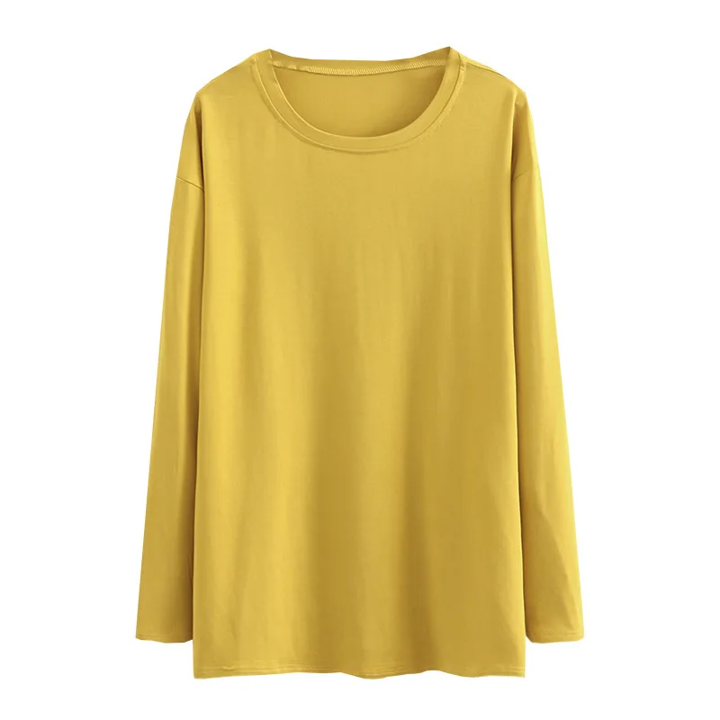 Spring 2021 Women T Shirt Plus Size Fashion Casual Clothes Female Tops Rayon O Neck Solid Color Long Sleeve Camiseta Mujer
Spring 2021 Women T Shirt Plus Size Fashion Casual Clothes Female Tops Rayon O Neck Solid Color Long Sleeve Camiseta Mujer