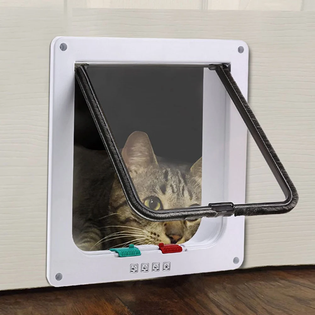 Cat Door 4 Way Locking Cat Flap Door White Brown Pet Doors for Cats Dogs Suitable for Door Wall
Cat Door 4 Way Locking Cat Flap Door White Brown Pet Doors for Cats Dogs Suitable for Door Wall
